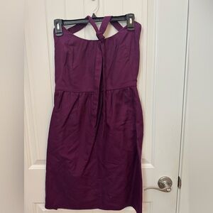 Elegant Purple Halter Dress J crew size 4